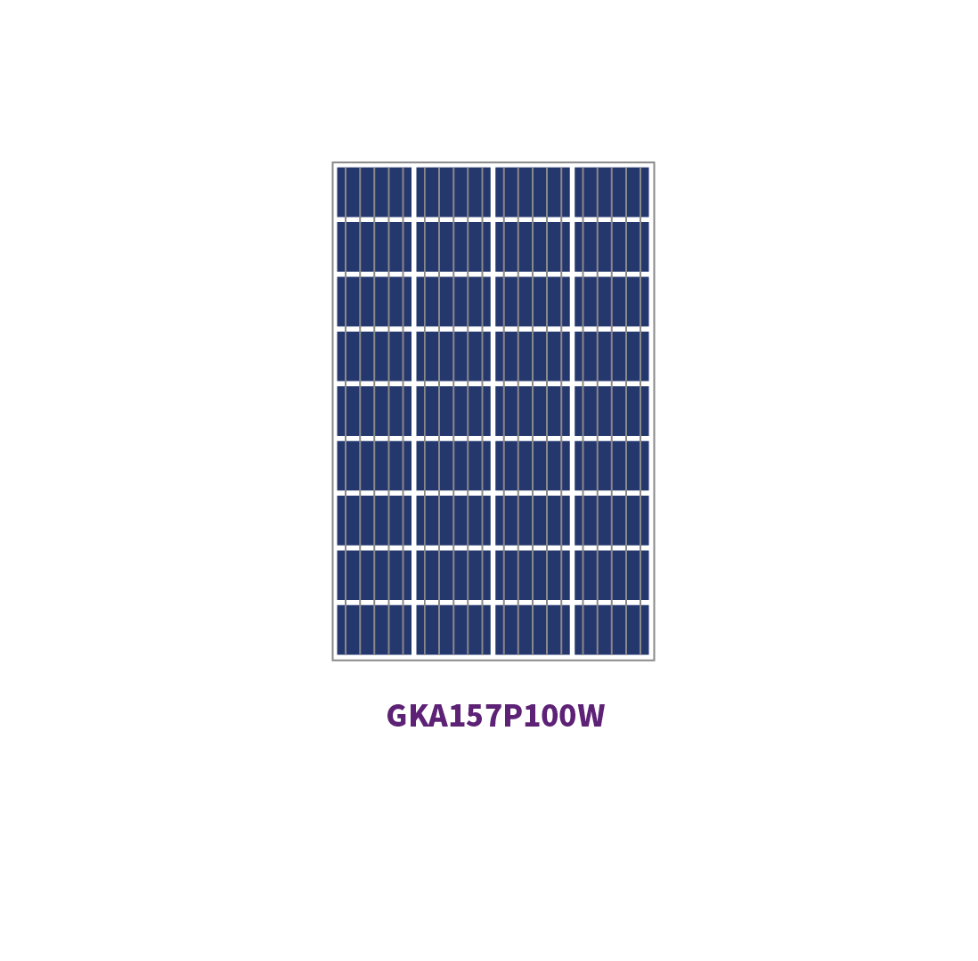 Panneau solaire 157mm POLY 36 cellules 100W 