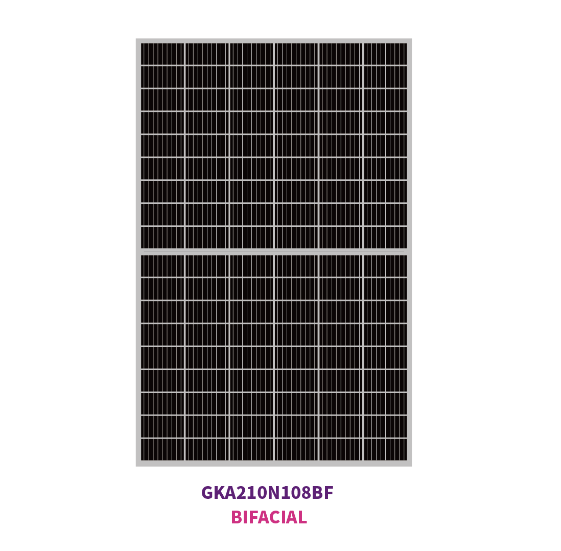 Demi-cellules solaires mono 108 N-TYPE 210 mm 580 W