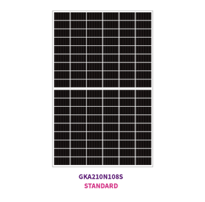 Demi-cellules solaires mono 108 N-TYPE 210 mm 580 W