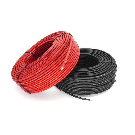 Câble PV noir rouge 6mm2 1000V 1500V fil de cuivre étamé câble solaire PV pour centrale solaire de bonne qualité en provenance de chine