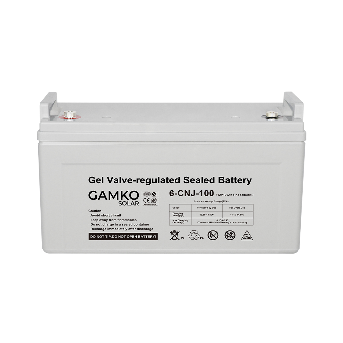 12V 100AH ​​Solaire Stockage Gel Batterie Sans Entretien Facile à Utiliser